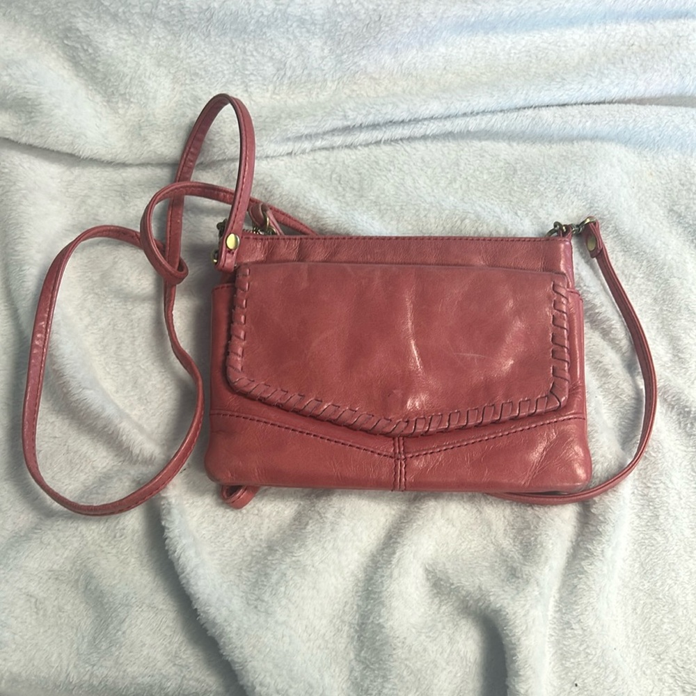 HOBO Red Leather Crossbody Bag